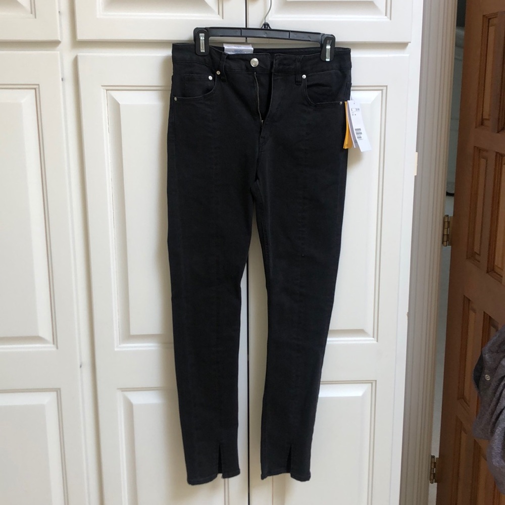 H&M skinny ankle high waisted black jeans
